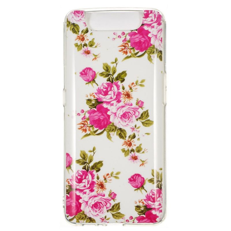 Cover for Samsung Galaxy A80 / A90 Fluorescerende Frihedsblomster