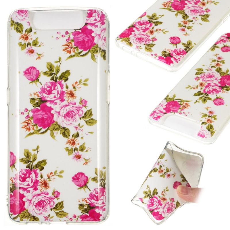 Cover for Samsung Galaxy A80 / A90 Fluorescerende Frihedsblomster