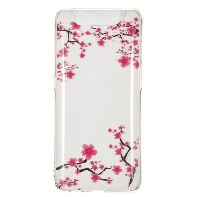 Cover for Samsung Galaxy A80 / A90 Gennemsigtigt Blomstrende Træ