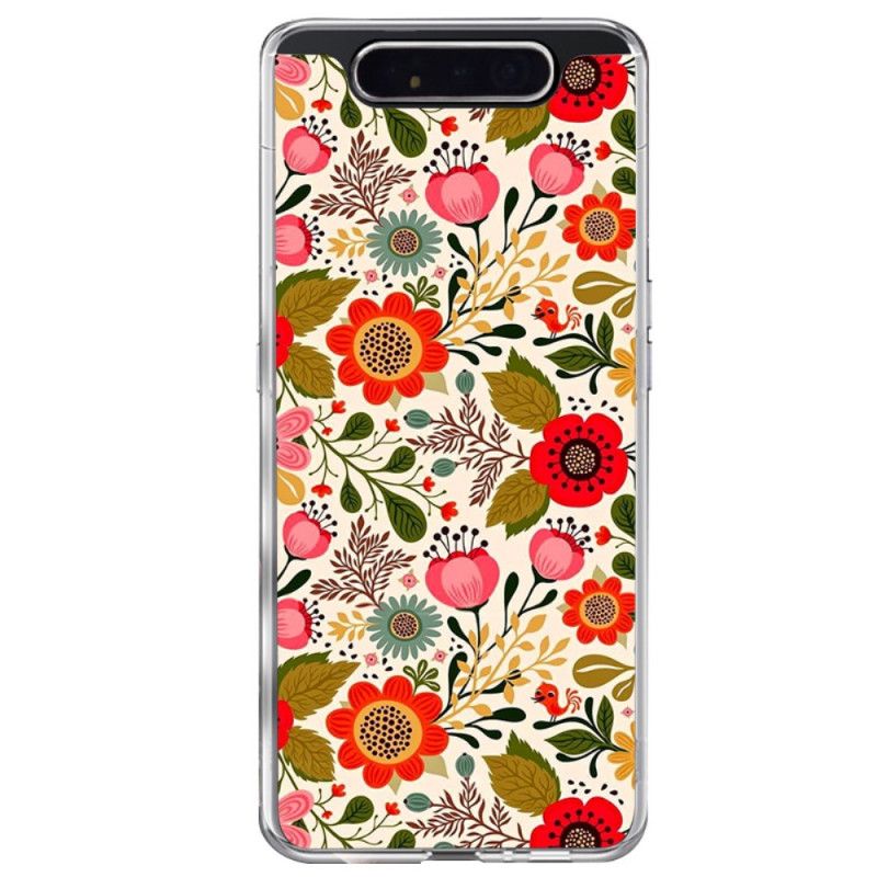 Cover Samsung Galaxy A80 / A90 Blomstertæppe