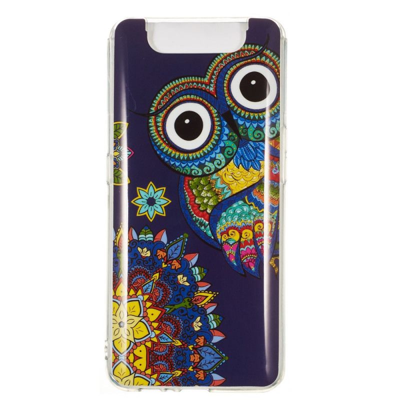 Cover Samsung Galaxy A80 / A90 Fluorescerende Mandala Ugle