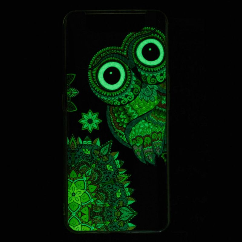 Cover Samsung Galaxy A80 / A90 Fluorescerende Mandala Ugle