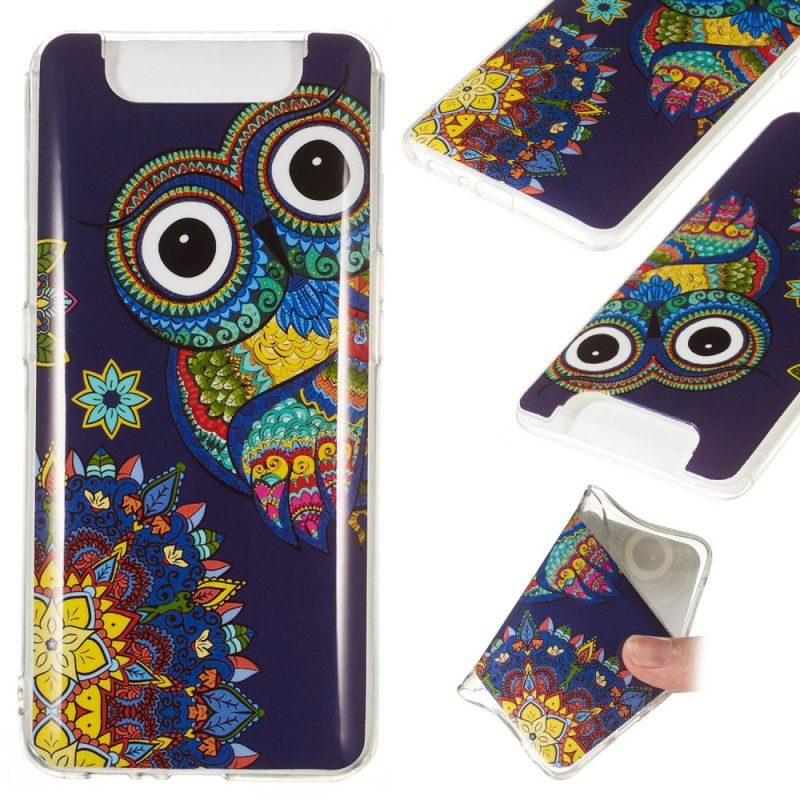 Cover Samsung Galaxy A80 / A90 Fluorescerende Mandala Ugle