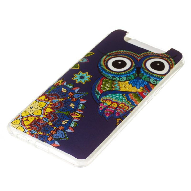 Cover Samsung Galaxy A80 / A90 Fluorescerende Mandala Ugle