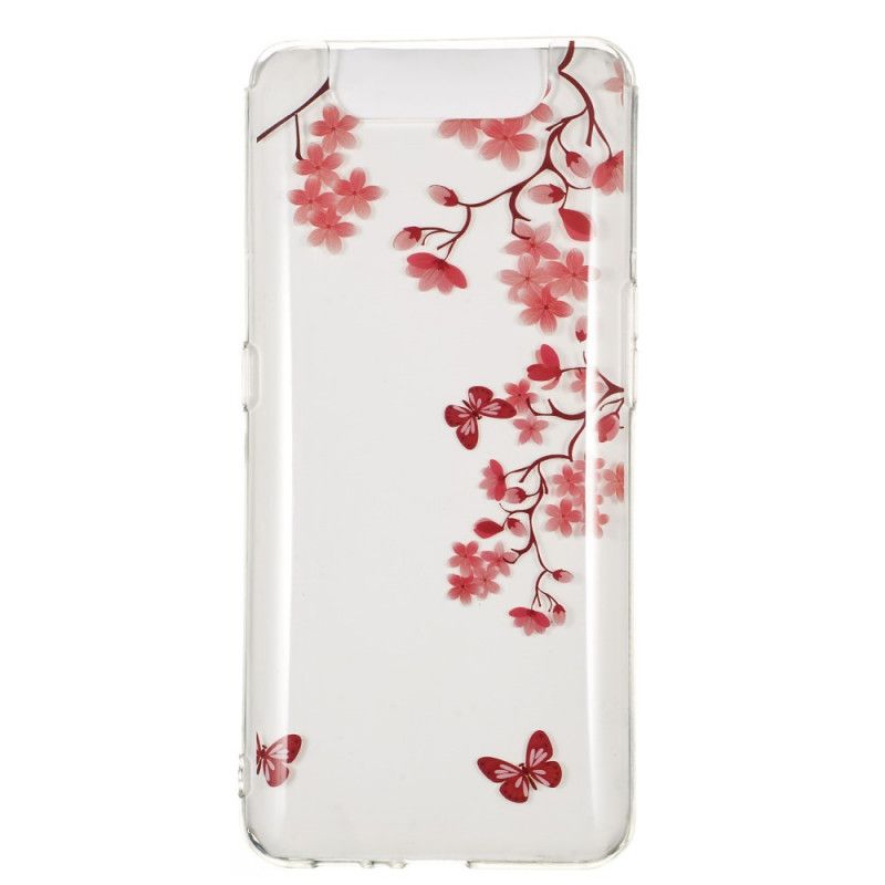 Cover Samsung Galaxy A80 / A90 Gennemsigtigt Blomstrende Træ Original