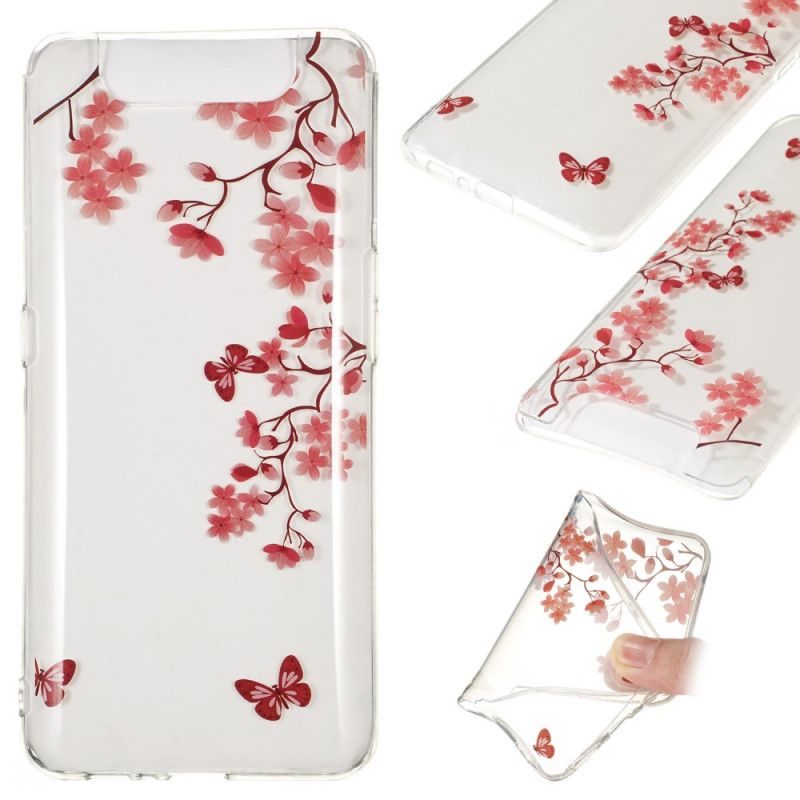 Cover Samsung Galaxy A80 / A90 Gennemsigtigt Blomstrende Træ Original