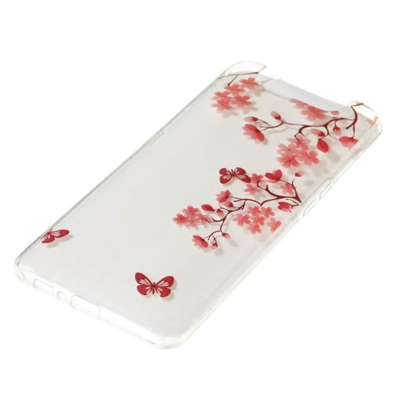 Cover Samsung Galaxy A80 / A90 Gennemsigtigt Blomstrende Træ Original