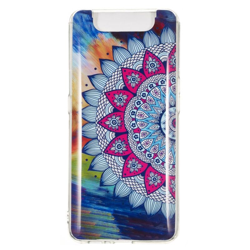 Cover Samsung Galaxy A80 / A90 Mobilcover Fluorescerende Mandala