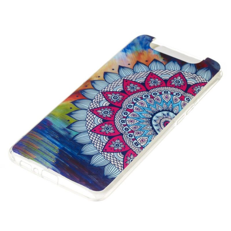 Cover Samsung Galaxy A80 / A90 Mobilcover Fluorescerende Mandala