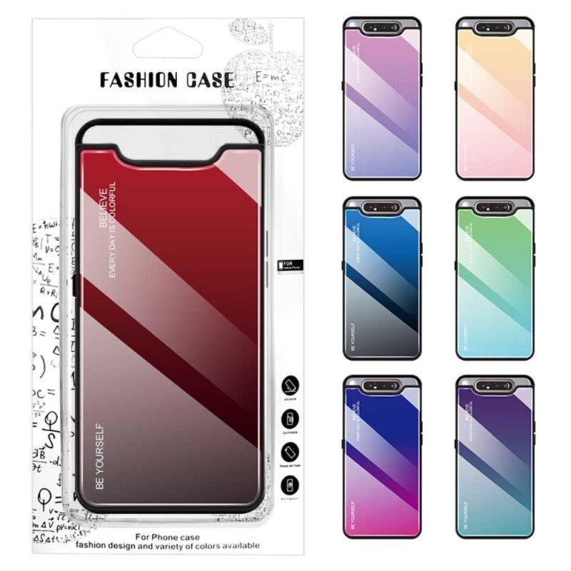 Cover Samsung Galaxy A80 / A90 Rød Vær Dig Selv Hærdet Glas