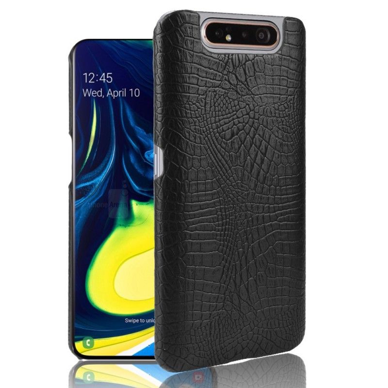 Cover Samsung Galaxy A80 / A90 Sort Krokodillehudeffekt Beskyttelse