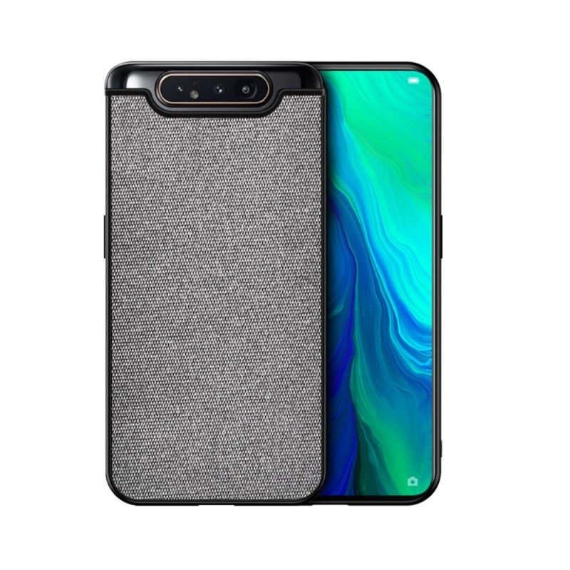 Cover Samsung Galaxy A80 / A90 Sort Læder Og Væveeffekt