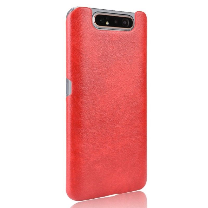 Cover Samsung Galaxy A80 / A90 Sort Lychee-Lædereffekt