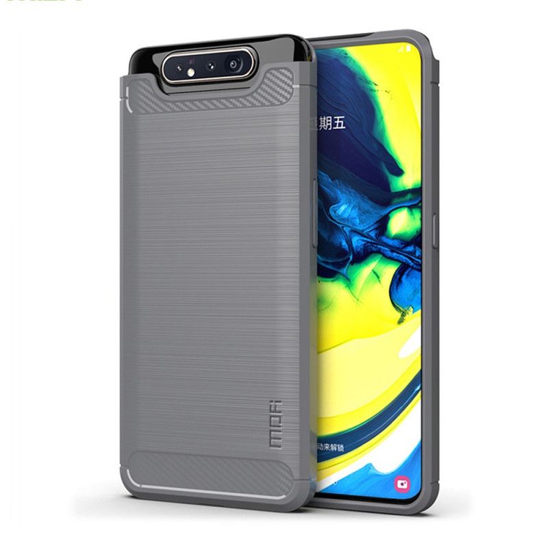 Cover Samsung Galaxy A80 / A90 Sort Mofi Børstet Kulfiber