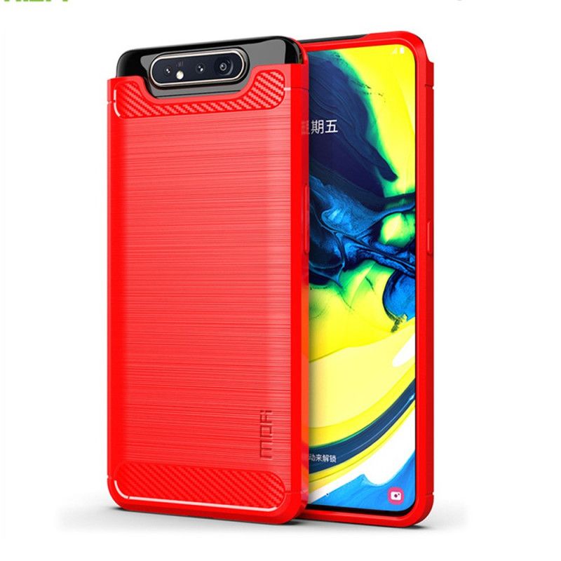 Cover Samsung Galaxy A80 / A90 Sort Mofi Børstet Kulfiber