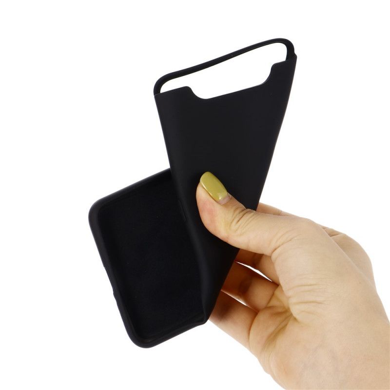 Cover Samsung Galaxy A80 / A90 Sort Silikone Væske