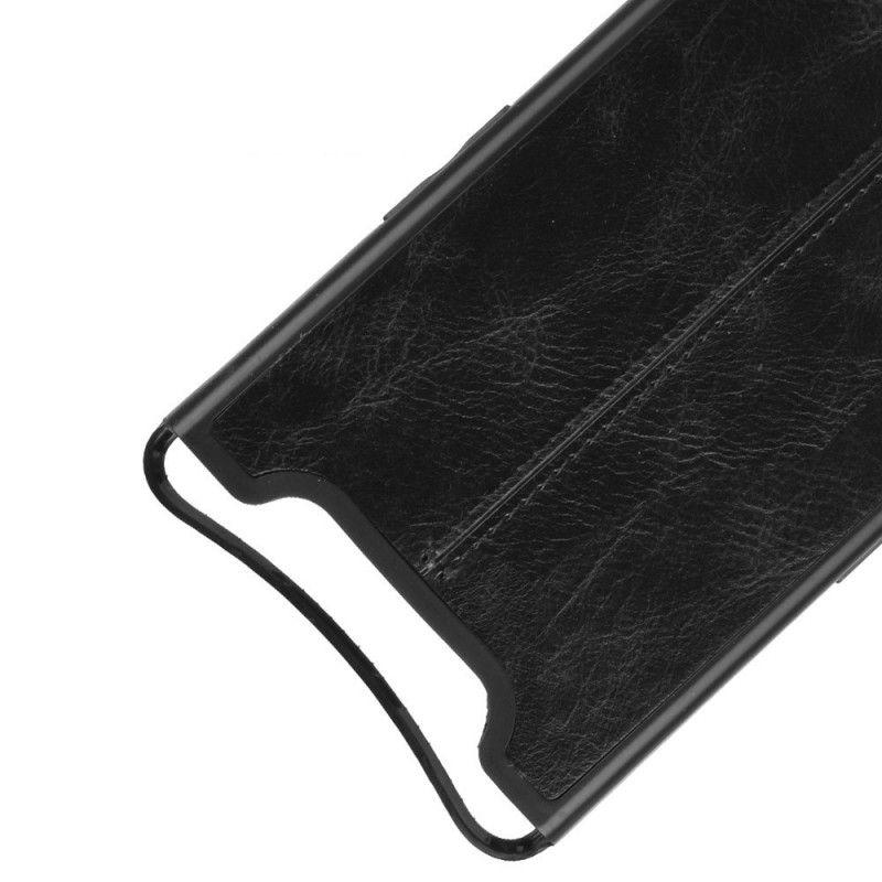 Cover Samsung Galaxy A80 / A90 Sort Syet Lædereffekt Beskyttelse