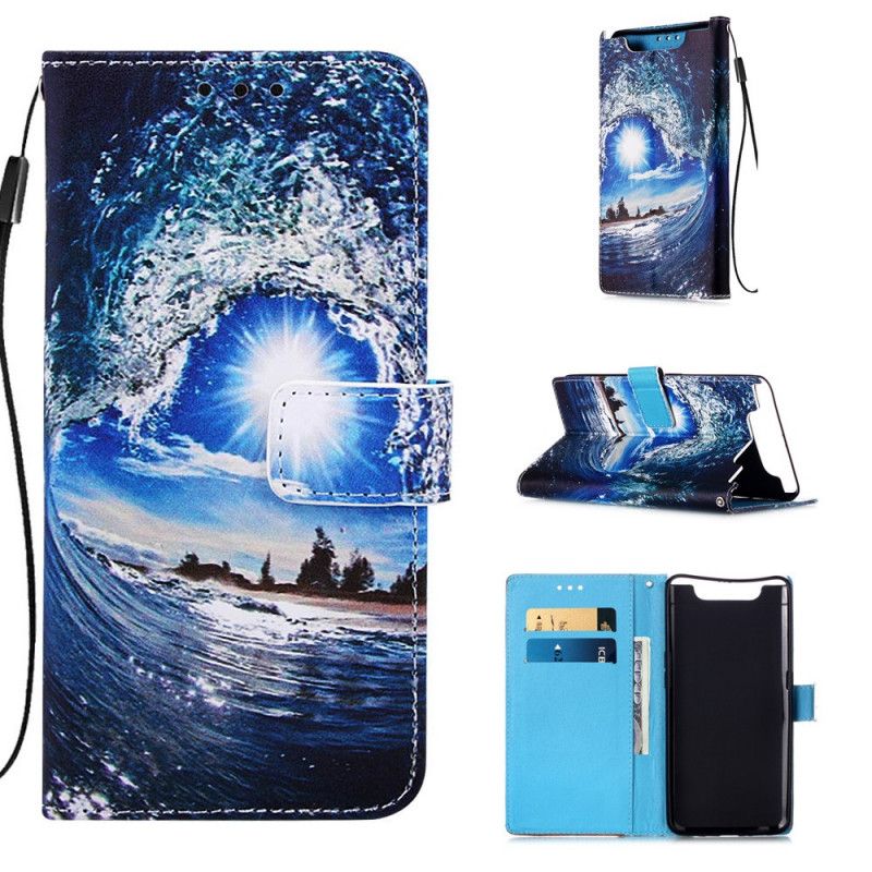 Flip Cover Læder for Samsung Galaxy A80 / A90 Elsker Bølgen