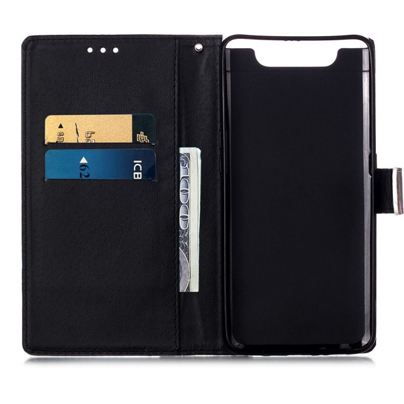 Flip Cover Læder for Samsung Galaxy A80 / A90 Kat I Måneskin