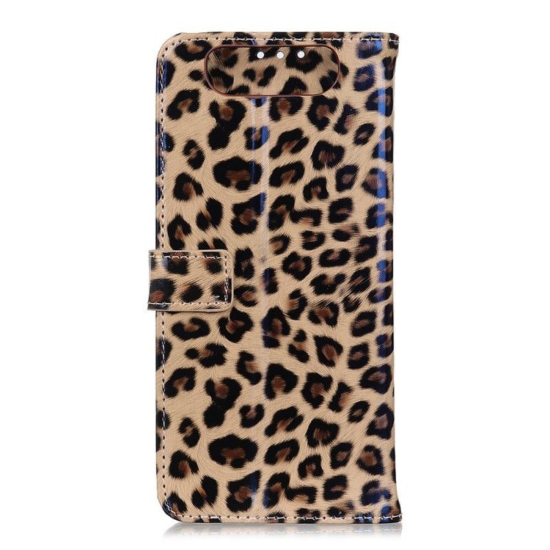 Flip Cover Læder for Samsung Galaxy A80 / A90 Leopard