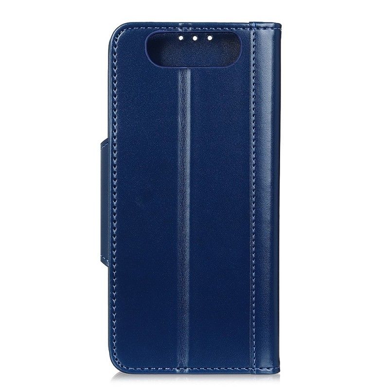 Flip Cover Læder for Samsung Galaxy A80 / A90 Sort Imiteret Læderlås