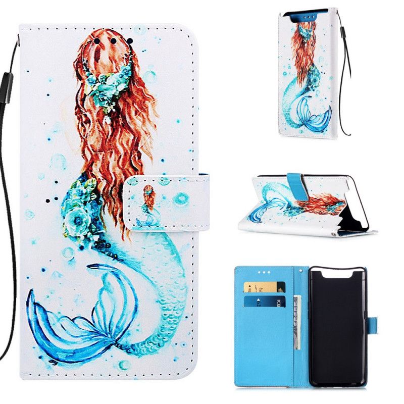 Flip Cover Læder Samsung Galaxy A80 / A90 Havfrue Ærbødighed