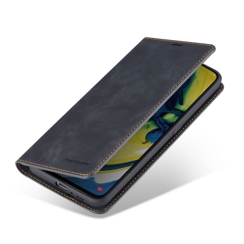 Flip Cover Læder Samsung Galaxy A80 / A90 Sort Forwenw Lædereffekt