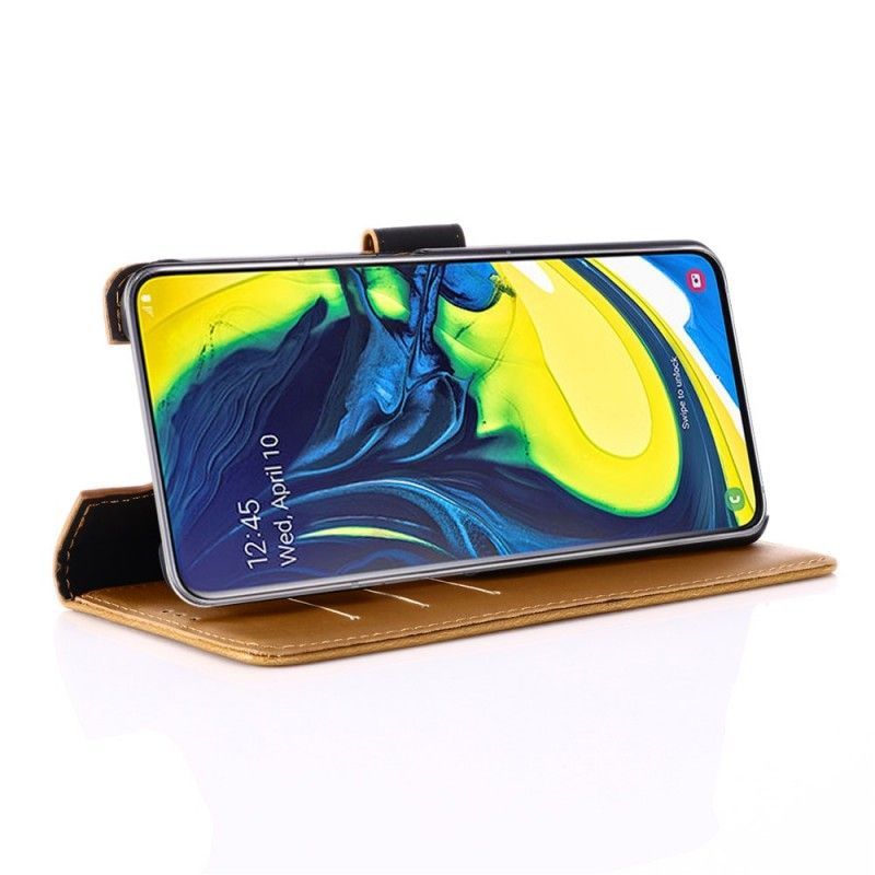 Flip Cover Samsung Galaxy A80 / A90 Brun Subtilt Læder