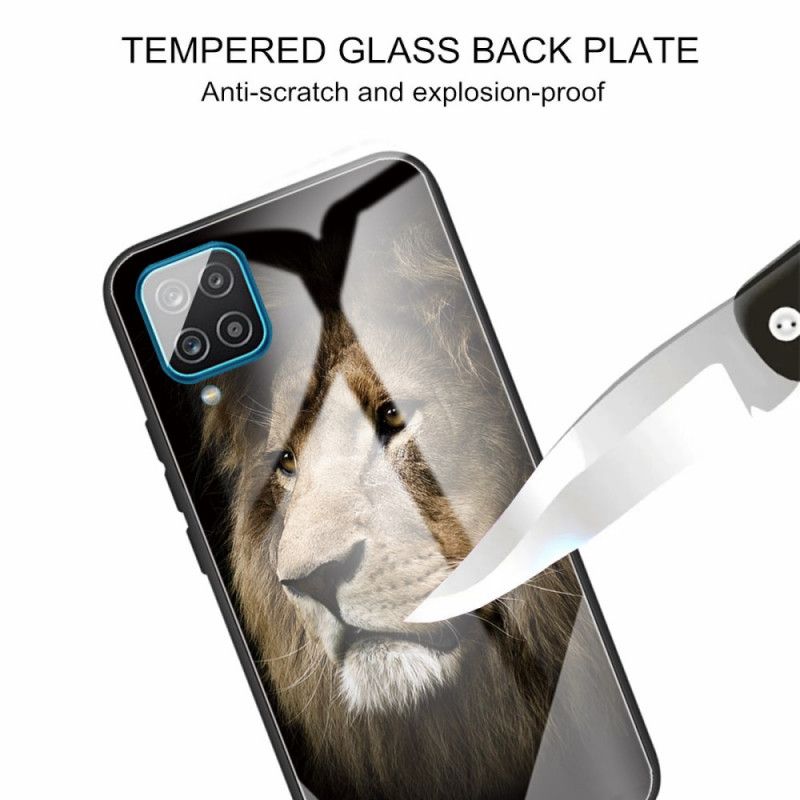 Cover Samsung Galaxy M32 Løvehoved Af Hærdet Glas