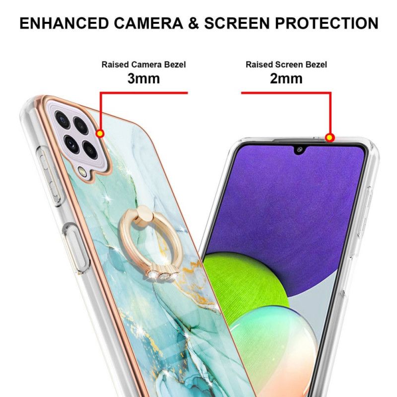 Cover Samsung Galaxy M32 Marmor Med Støttering