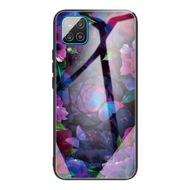 Cover Til Samsung Galaxy M32 Sommerfuglevariation Af Hærdet Glas