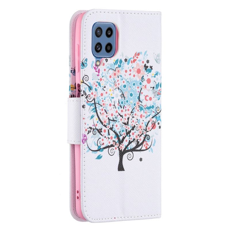 Flip Cover Samsung Galaxy M32 Blomstret Træ