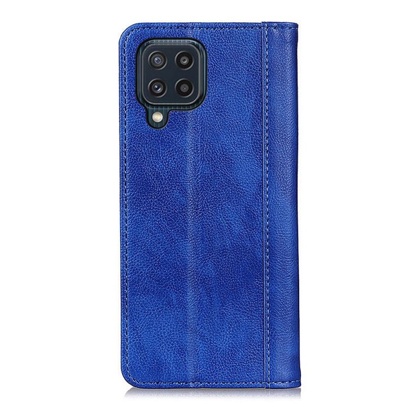 Flip Cover Samsung Galaxy M32 Elegance Split Litchi-læder