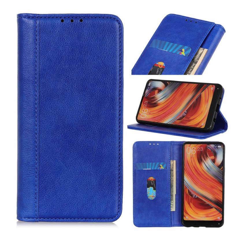 Flip Cover Samsung Galaxy M32 Elegance Split Litchi-læder