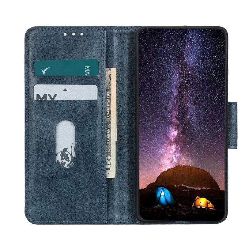 Flip Cover Samsung Galaxy M32 Lædereffekt Vendbar Lås