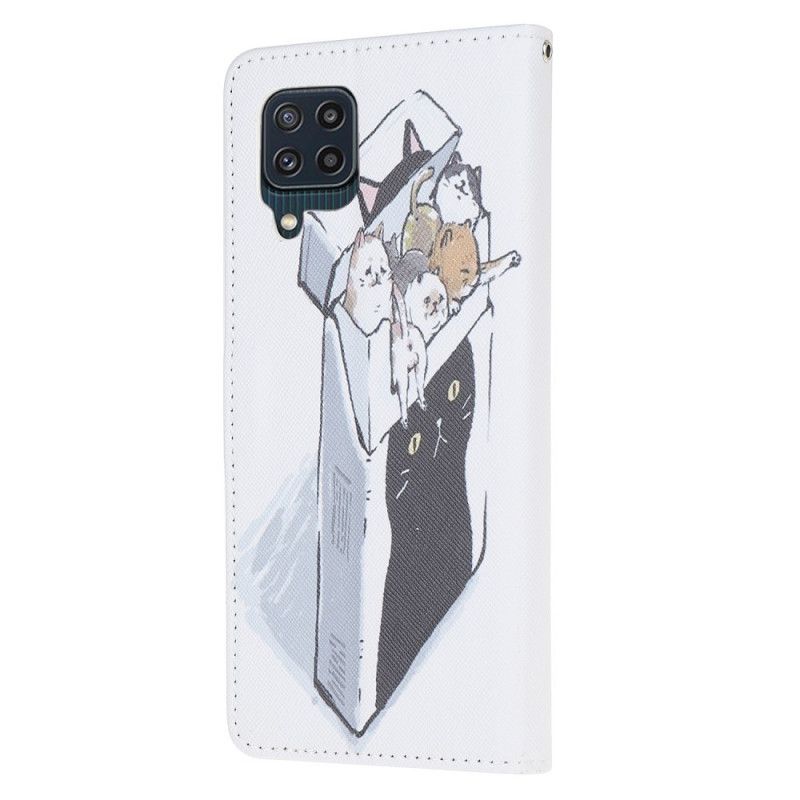 Flip Cover Samsung Galaxy M32 Levering Thong Cats