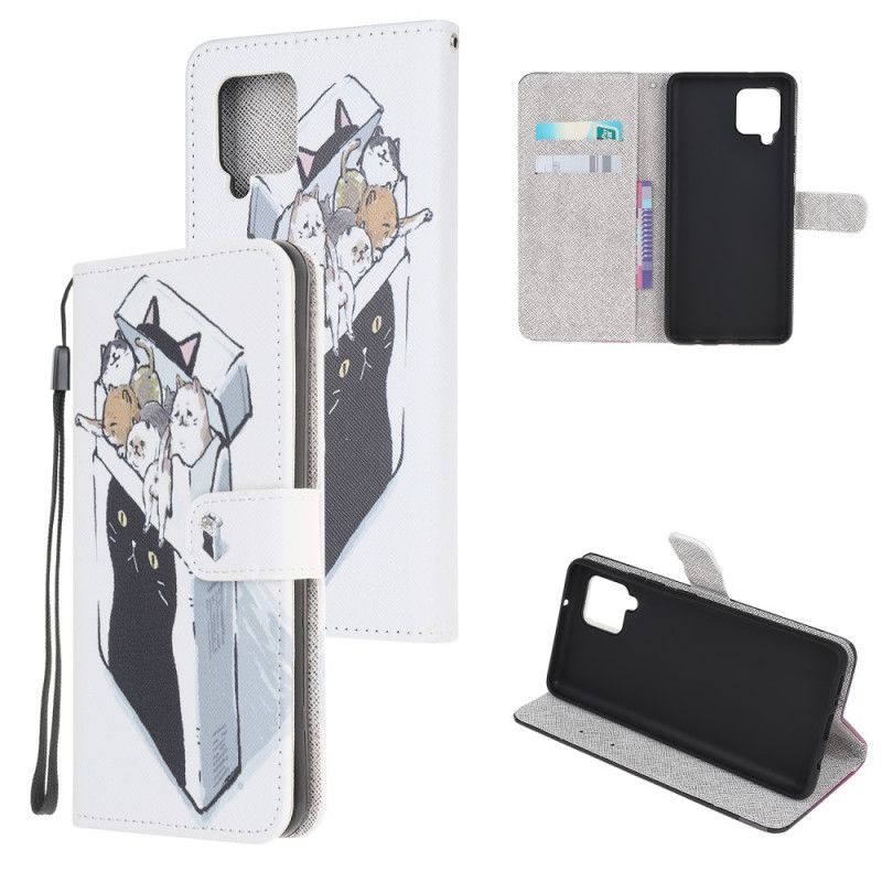 Flip Cover Samsung Galaxy M32 Levering Thong Cats