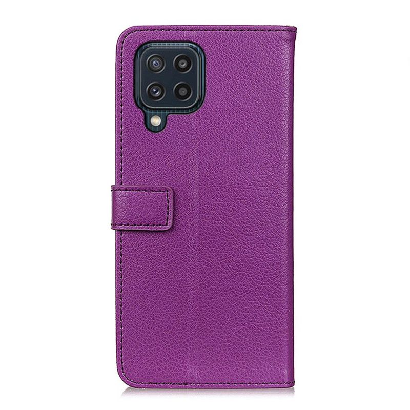 Flip Cover Samsung Galaxy M32 Litchi Premium Imiteret Læder