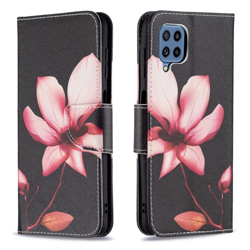 Flip Cover Samsung Galaxy M32 Pink Blomst