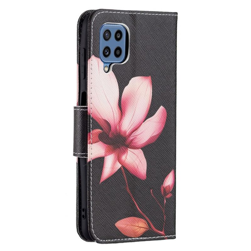 Flip Cover Samsung Galaxy M32 Pink Blomst