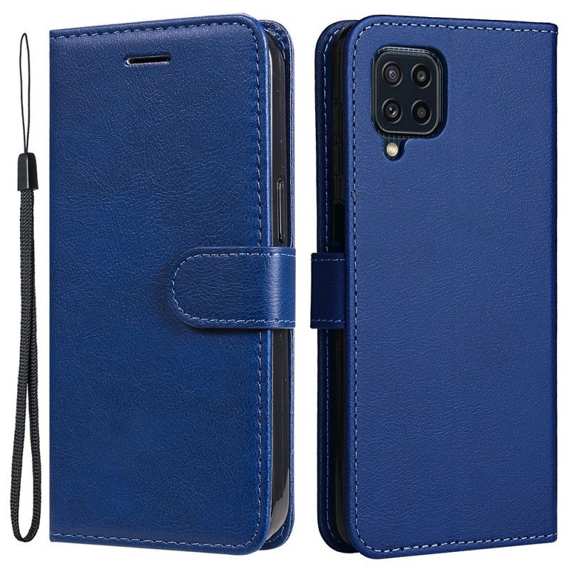 Flip Cover Samsung Galaxy M32 Solid Color Series Strappy