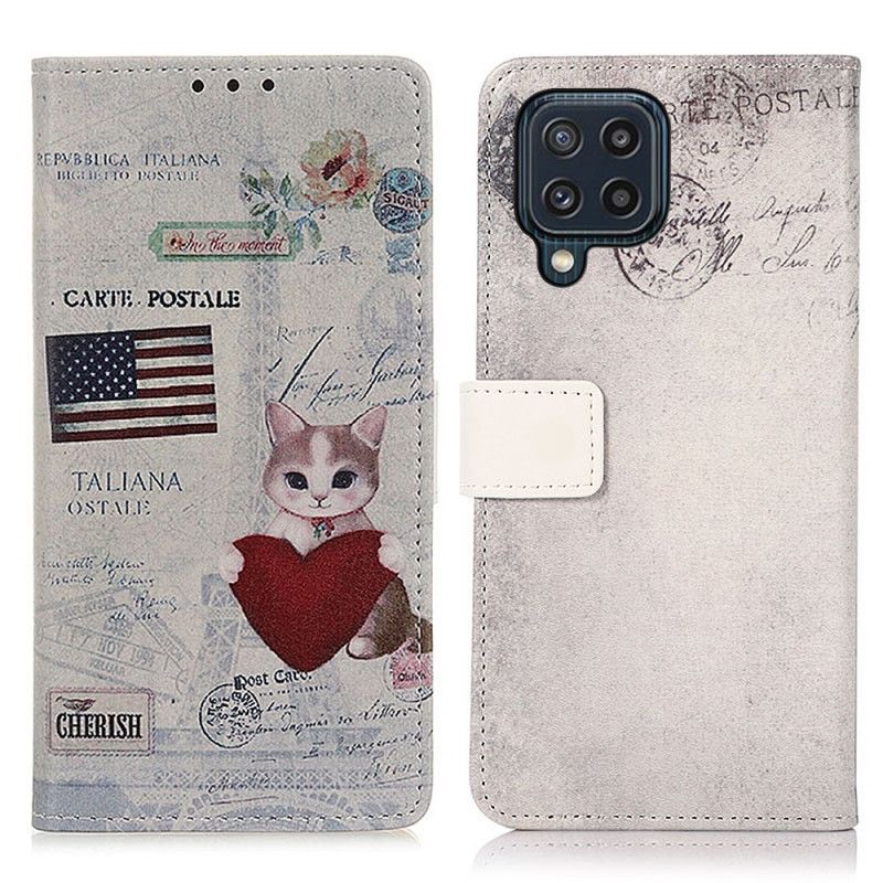 Flip Cover Samsung Galaxy M32 Traveller Kat