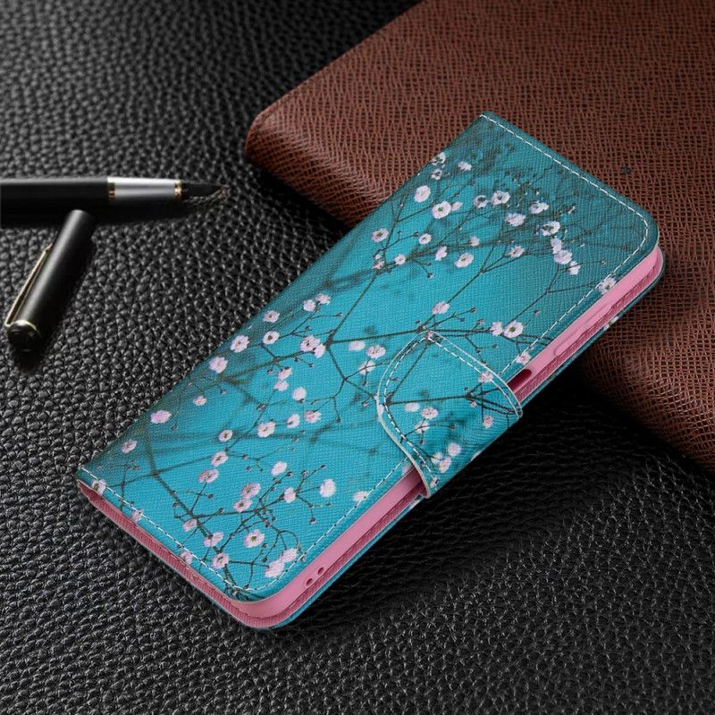 Flip Cover Til Samsung Galaxy M32 Blomstrende Træ