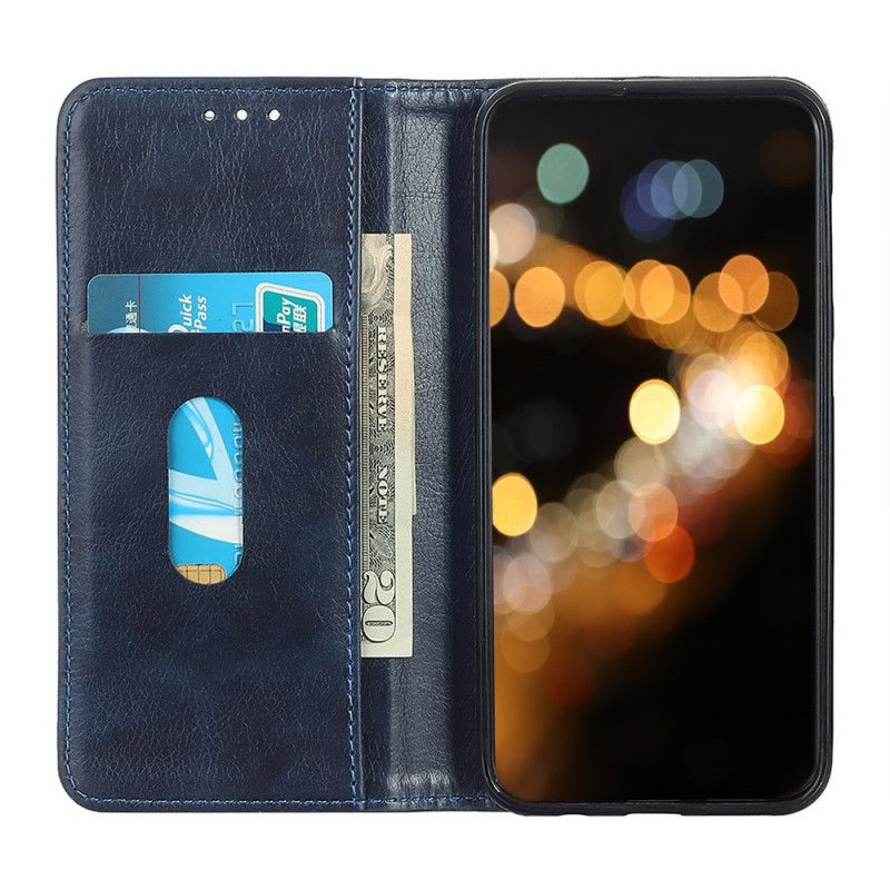 Flip Cover Til Samsung Galaxy M32 Elegance Split Litchi-læder