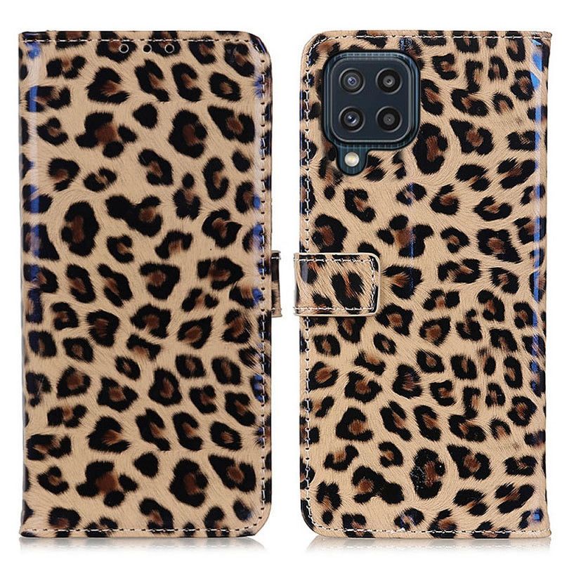 Flip Cover Til Samsung Galaxy M32 Leopard