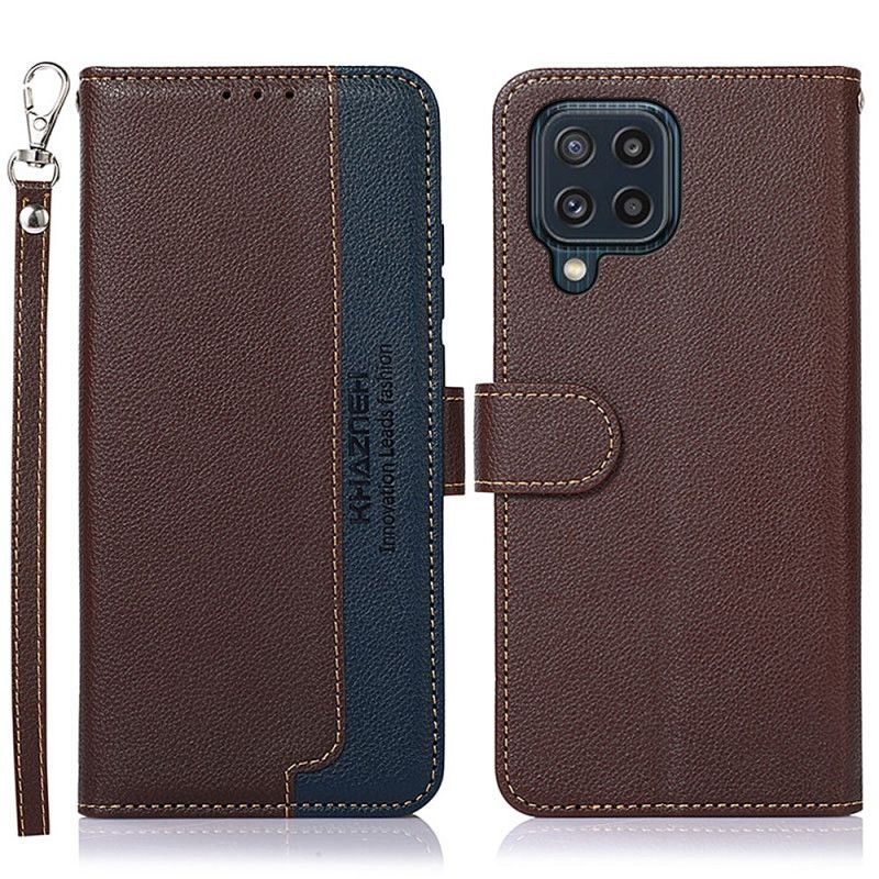 Flip Cover Til Samsung Galaxy M32 Litchi Style Rfid Khazneh