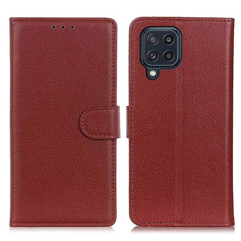 Flip Cover Til Samsung Galaxy M32 Lychee Tekstur