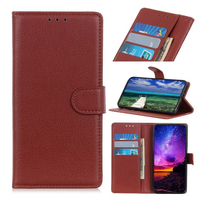 Flip Cover Til Samsung Galaxy M32 Lychee Tekstur