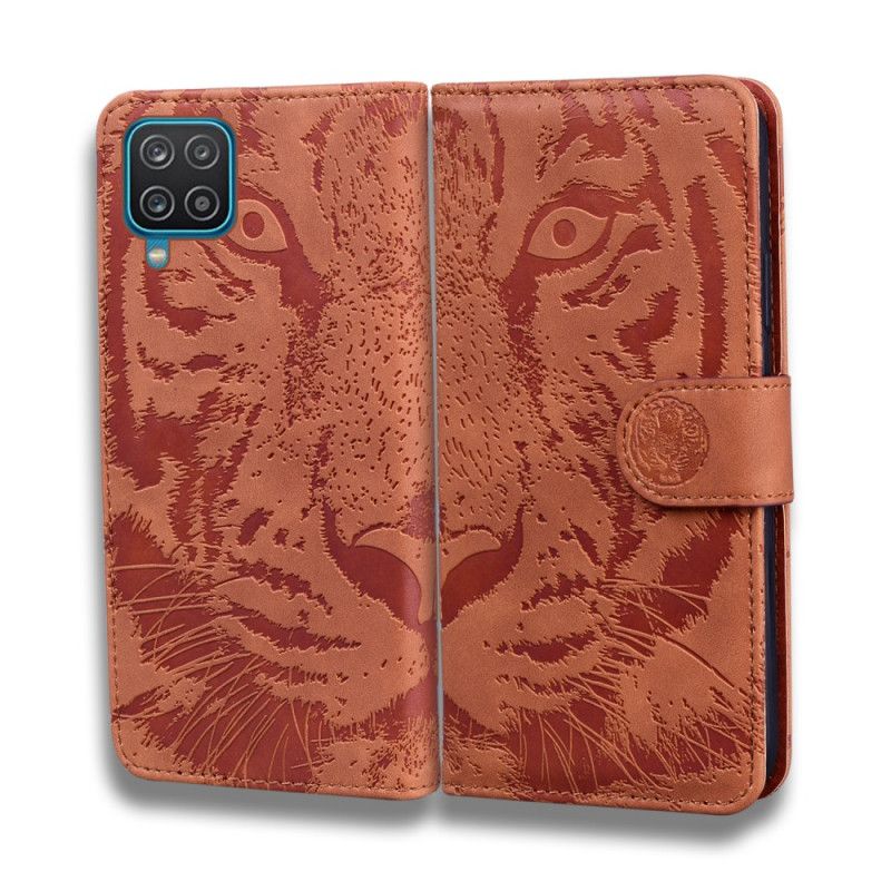 Flip Cover Til Samsung Galaxy M32 Tiger Face Print