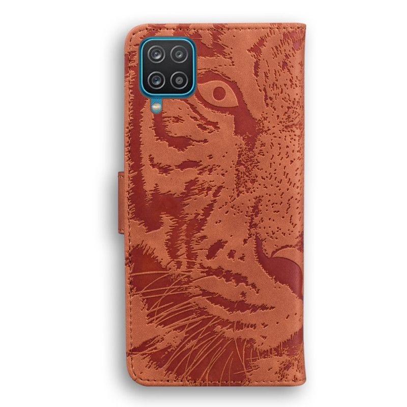 Flip Cover Til Samsung Galaxy M32 Tiger Face Print